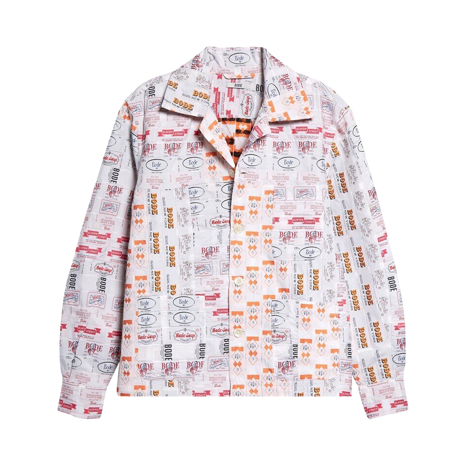 

Рубашка Bode Clinton Street Label, разноцветная