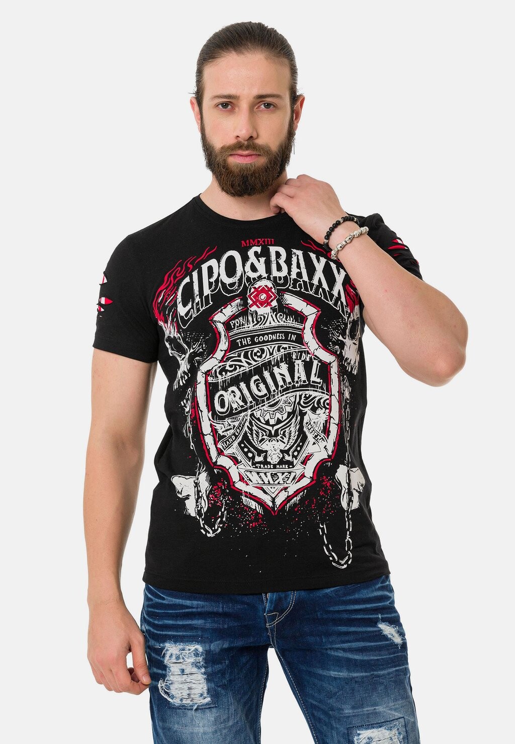 

Футболка с принтом Cipo & Baxx, цвет black