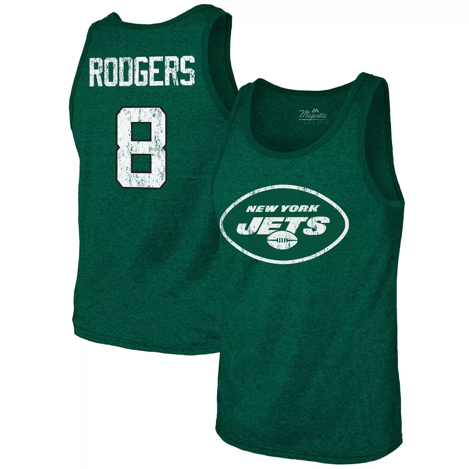 Мужские нитки Aaron Rodgers Green New York Jets Имя и номер игрока Майка  Tri-Blend Majestic – заказать с доставкой из-за рубежа через онлайн-сервис  «CDEK.Shopping»