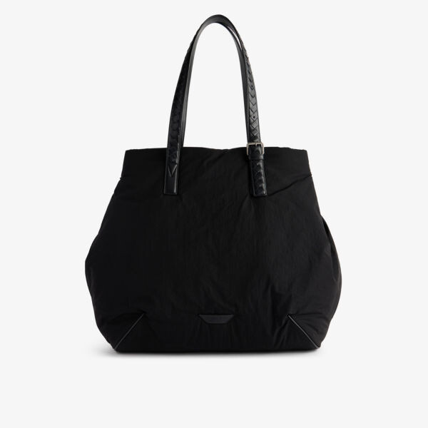 

Сумка-тоут из искусственной кожи с нашивкой-логотипом Bottega Veneta, черный