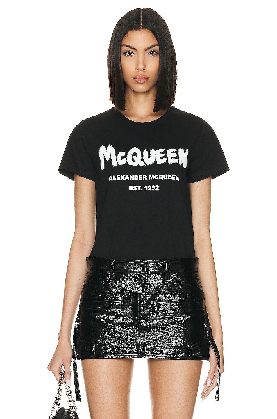 

Футболка Alexander Mcqueen Logo, цвет Black & White