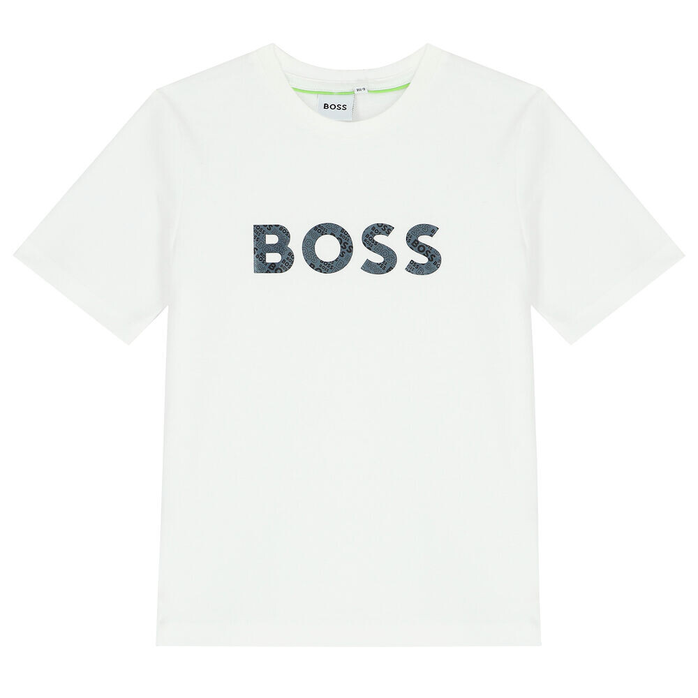 

Белая футболка с логотипом BOSS, белый