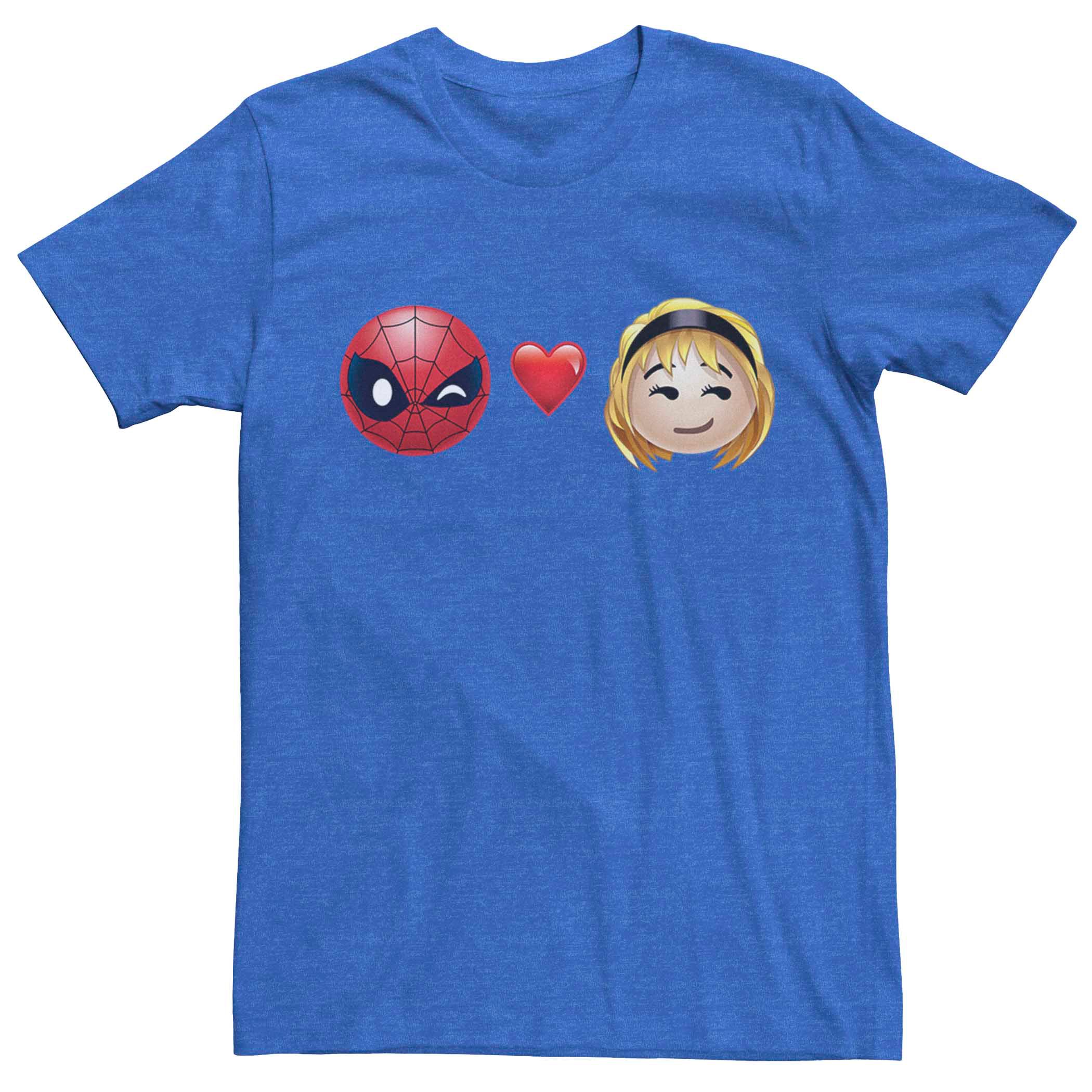 Мужская футболка Marvel Spider-Man Heart Gwen Stacy Emoji Licensed Character