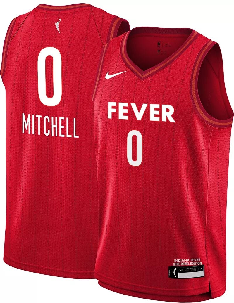 

Outerstuff Nike Youth Indiana Fever Red Kelsey Mitchell #0 Rebel Джерси