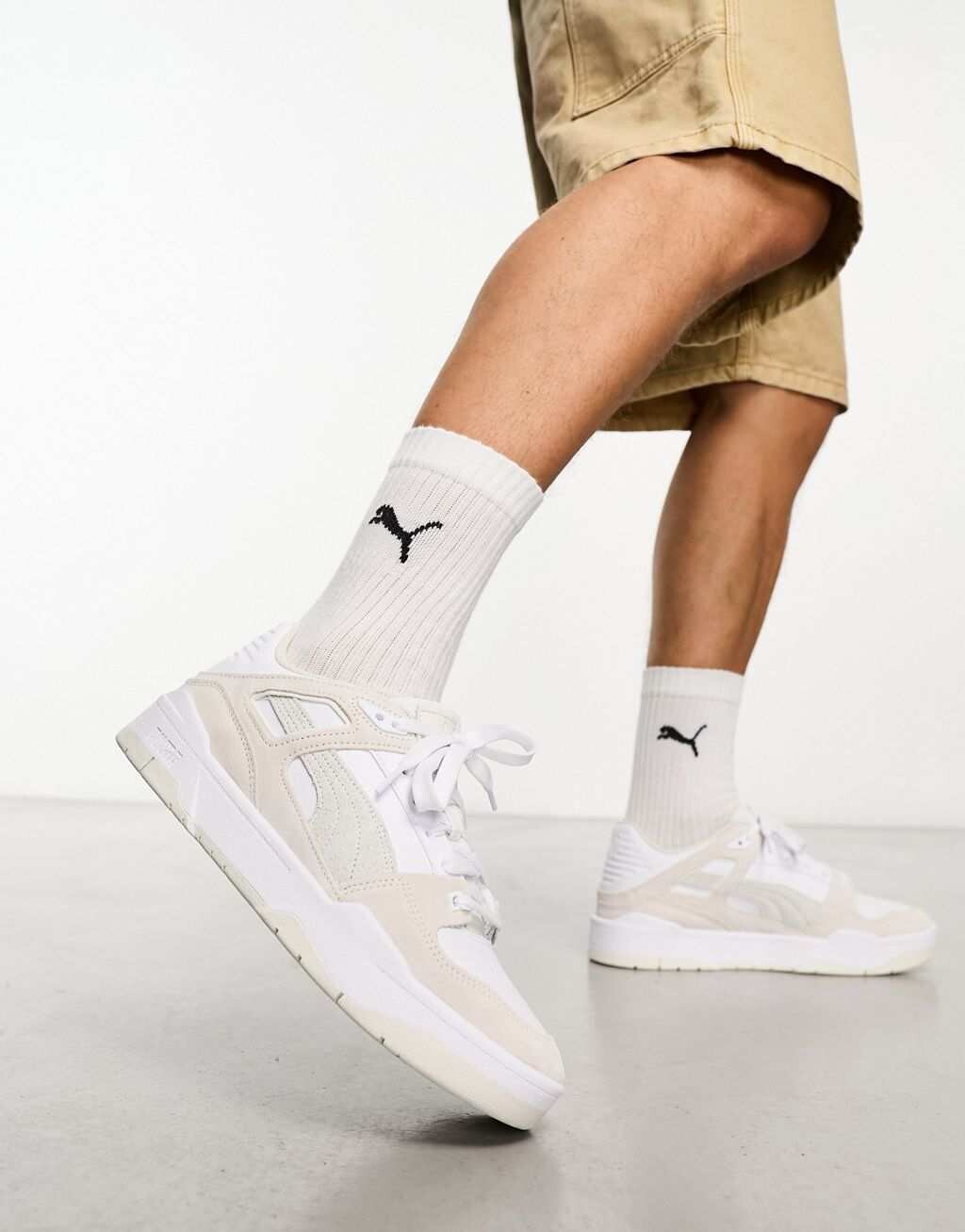 

Бело-коричневые кроссовки Puma Slipstream, Коричневый