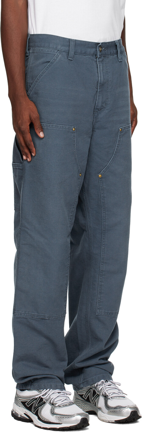 

Синие брюки с двойным коленом Carhartt Work In Progress, Синий