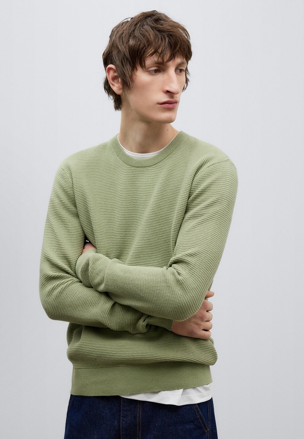 

Вязаный свитер STRUCTURED ADOLFO DOMINGUEZ, цвет olive green