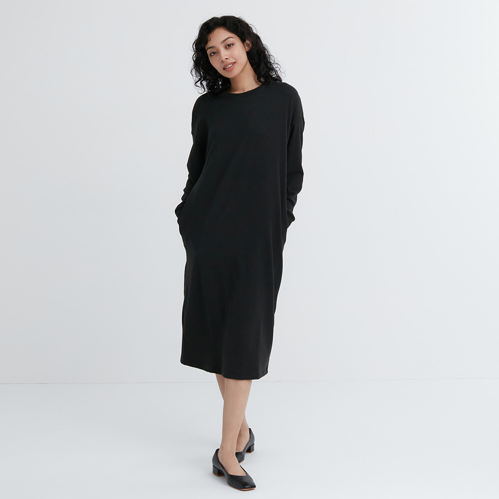 

Женское платье Uniqlo с длинными рукавами, черный