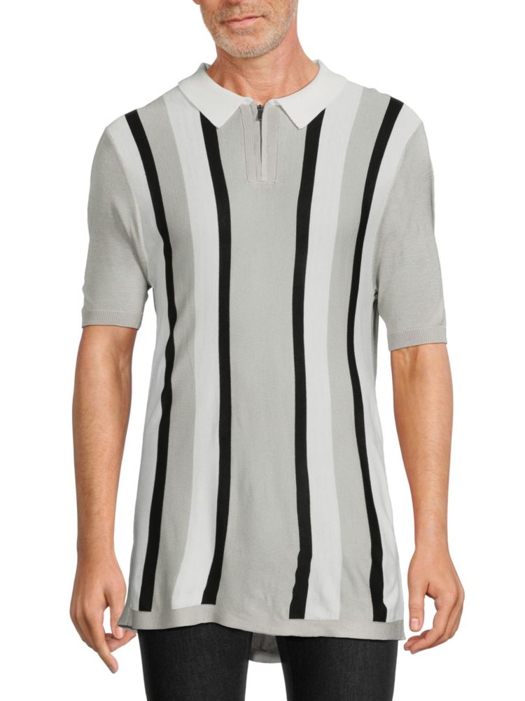 Полосатая трикотажная рубашка-поло Industry, цвет Ivory Combo