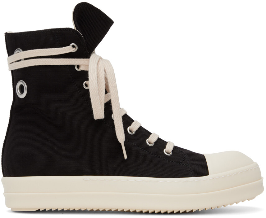 

Черные кроссовки Rick Owens Drkshdw, цвет Black/Milk/Milk