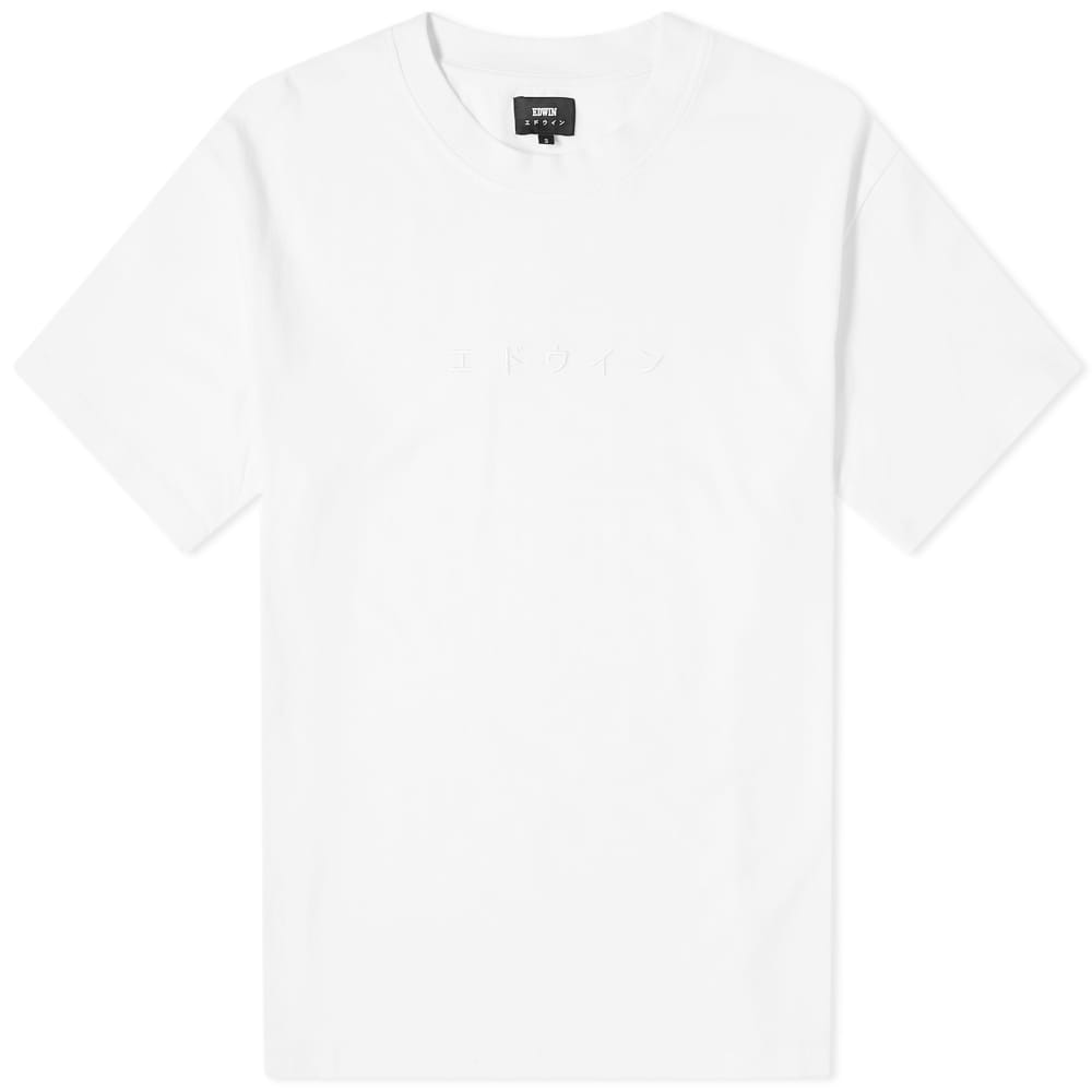 Футболка с вышивкой Edwin Katakana, белый мужская футболка edwin neon katakana