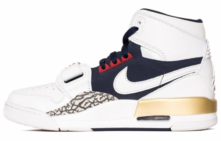 

Баскетбольные кроссовки Nike Air Jordan Legacy 312 Olympic Vintage белый/синий/золотистый