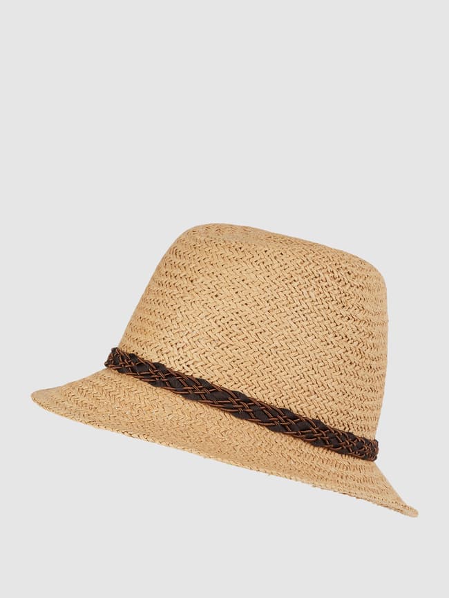 Соломенная шляпа с повязкой на шляпе Nitzsche Accessoires, бежевый