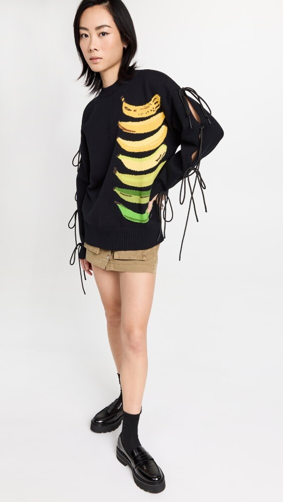 

Свитер Monse Banana Foil Printed, черный