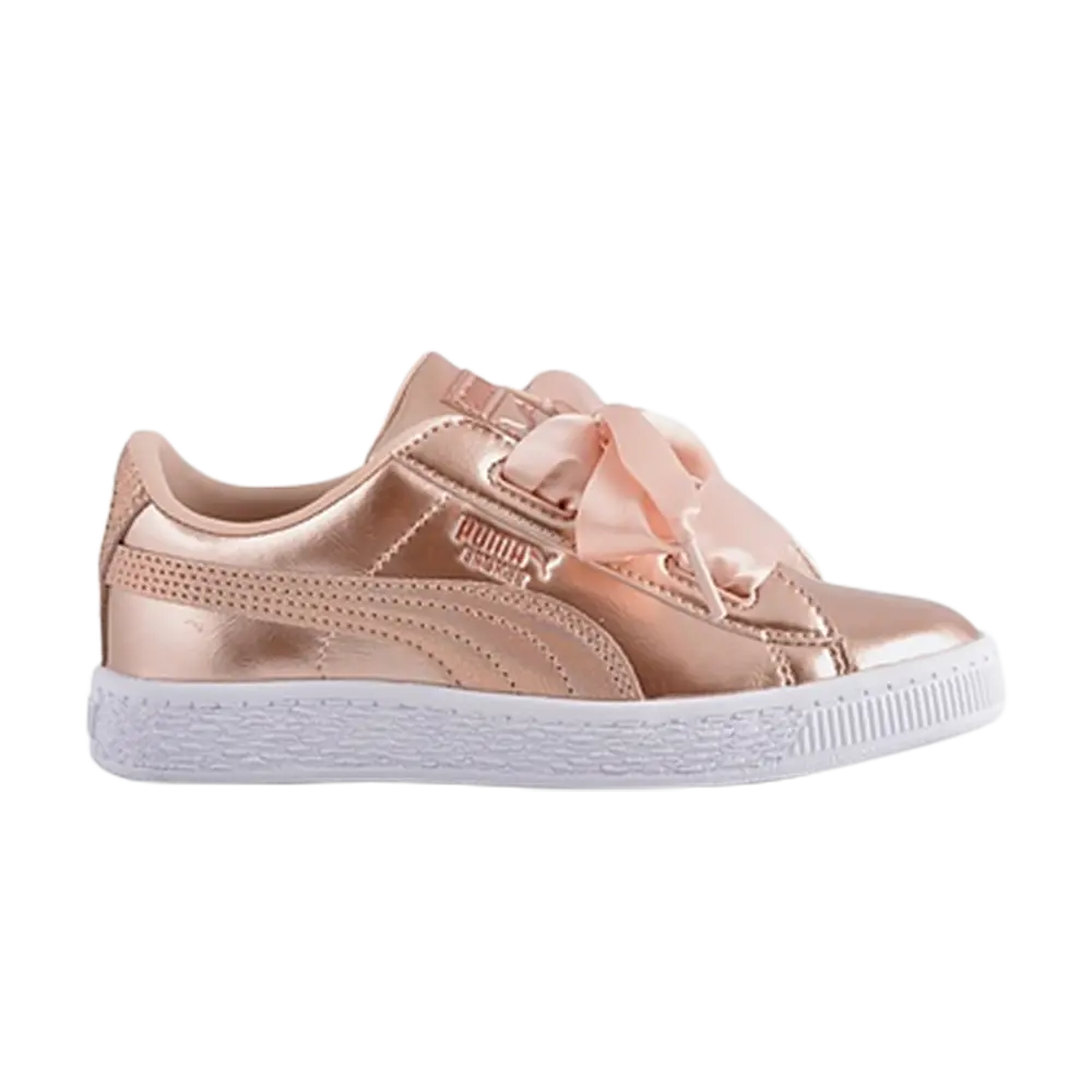 

Кроссовки Basket Heart Lunar Lux Little Kids Puma, желто-коричневый