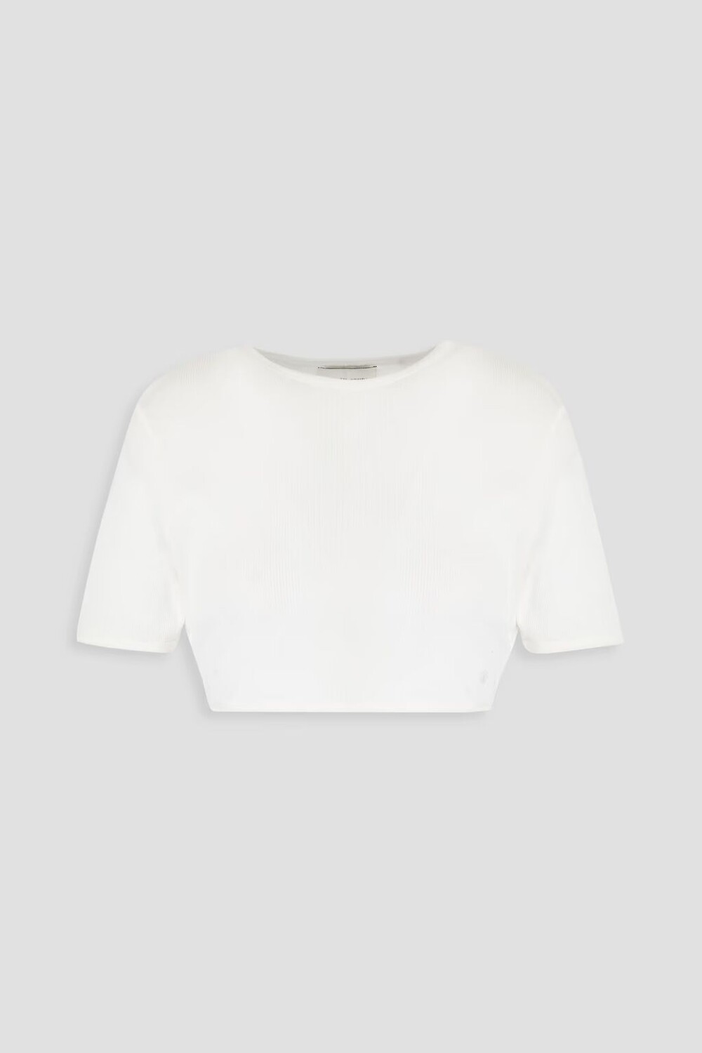 

Укороченная футболка Adas из хлопкового джерси в рубчик Pima Loulou Studio, белый