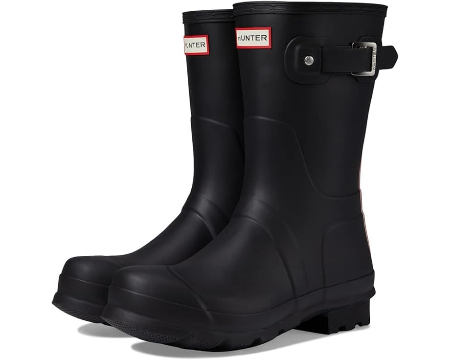 

Ботинки Hunter Original Short Logo Backstrap, черный