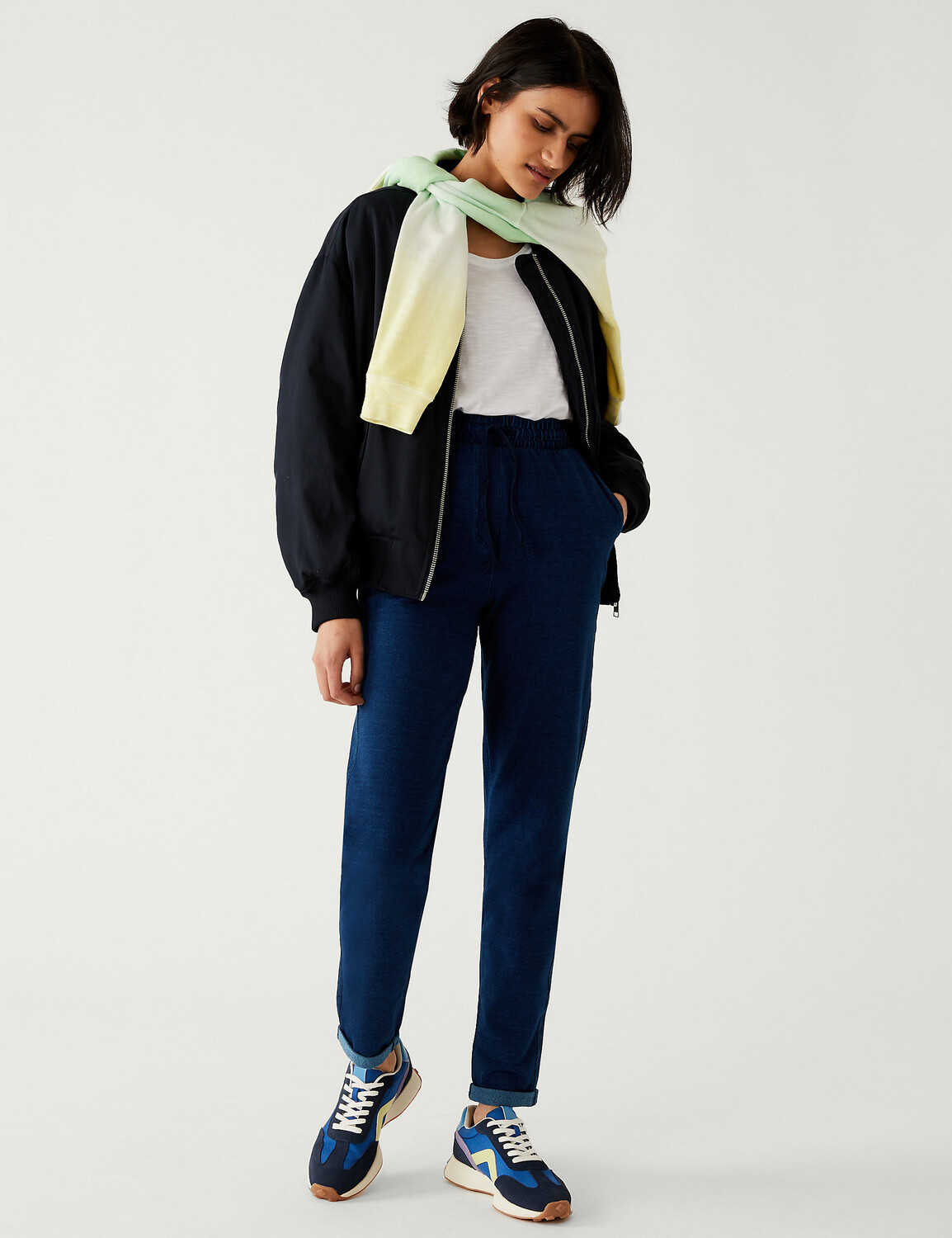 

Джинсовые джоггеры до щиколотки из джерси Grazer Marks & Spencer
