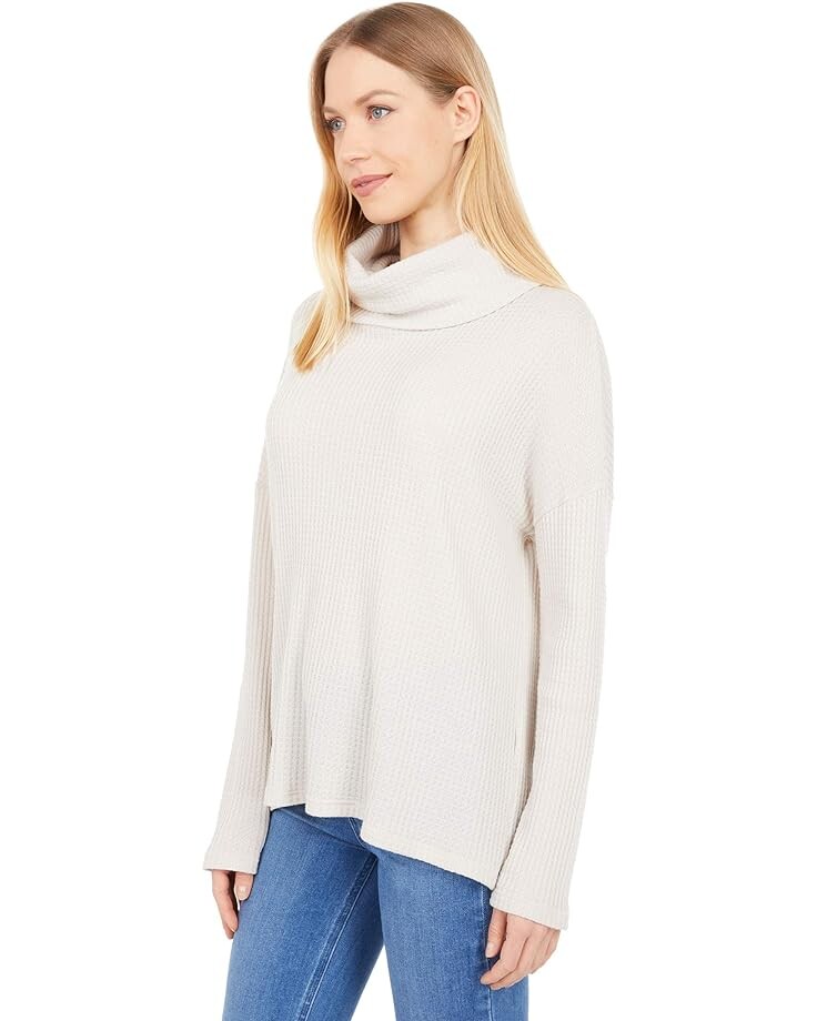 цена Топ Dylan by True Grit Soft Brushed Waffle Cowl Neck Top, цвет Oatmeal