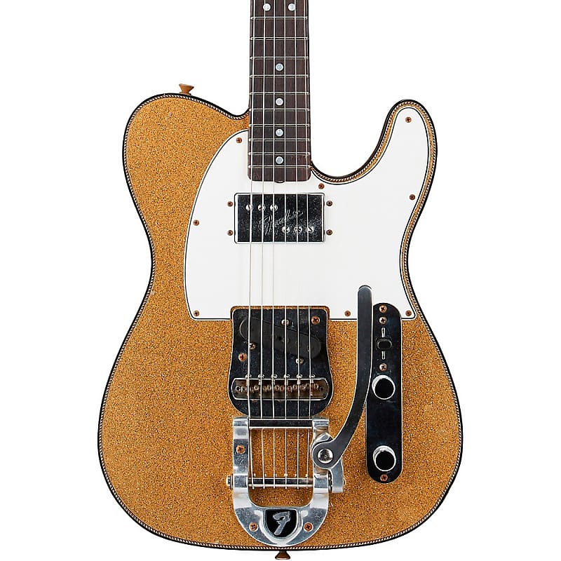 Электрогитара Fender Custom Shop Limited-Edition Cunife Telecaster Journeyman Relic Electric Guitar Aged Gold Sparkle электрогитара fender custom shop jimmy page signature telecaster journeyman relic white blonde