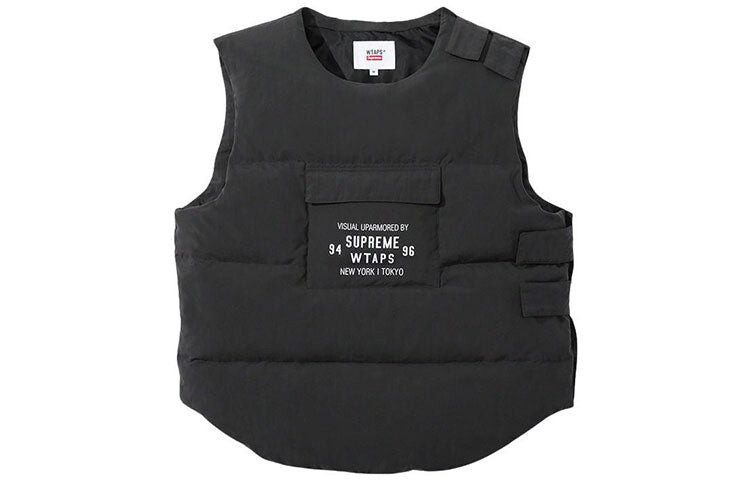 

Жилет мужской Supreme x Wtaps, чёрный / бежевый / красный