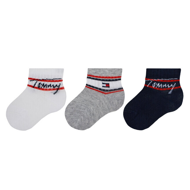 

Носки Tommy Hilfiger, 3 шт, серый/темно-синий/белый