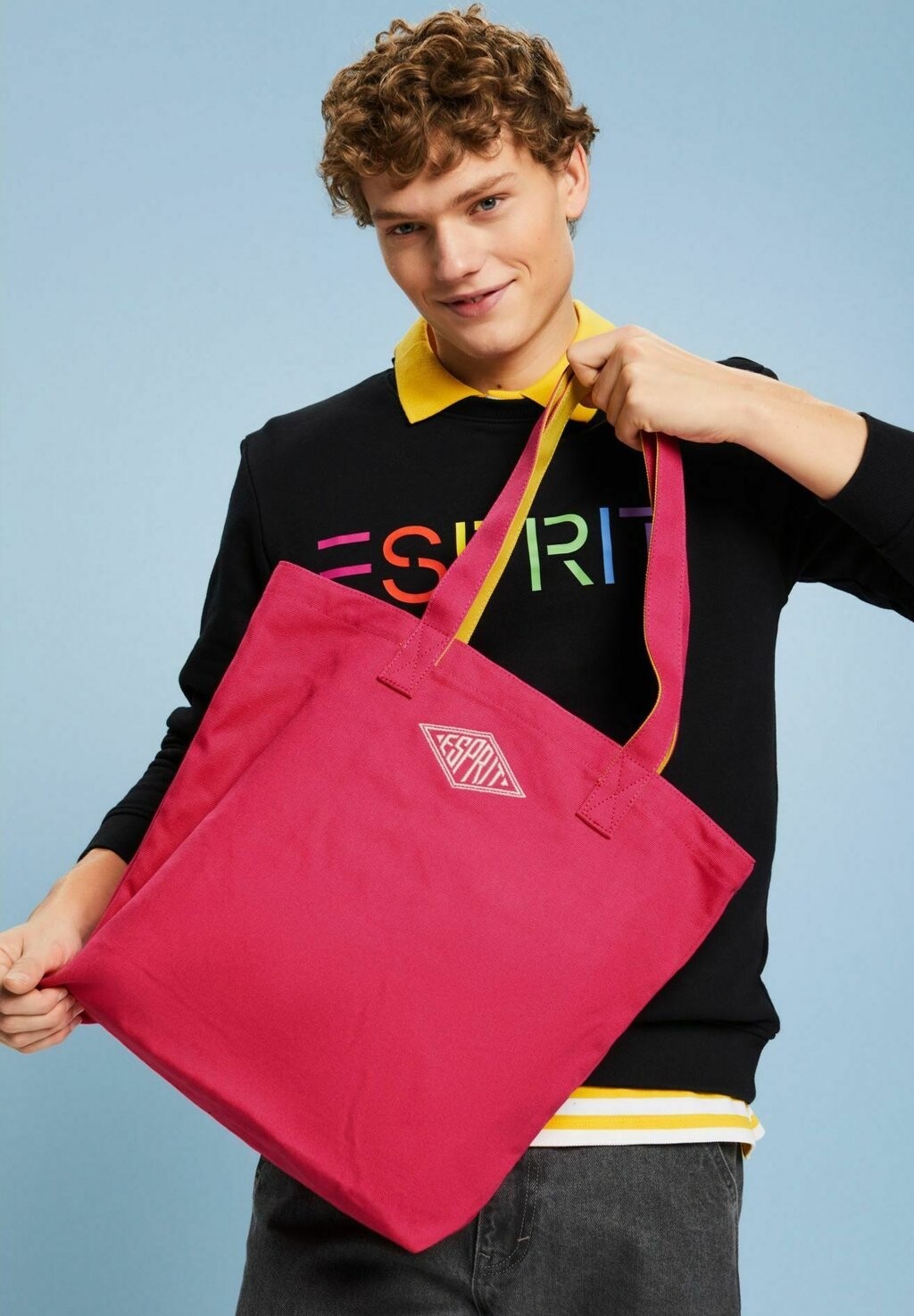 

Сумка AUS BAUMWOLLE MIT LOGO Esprit, цвет pink fuchsia