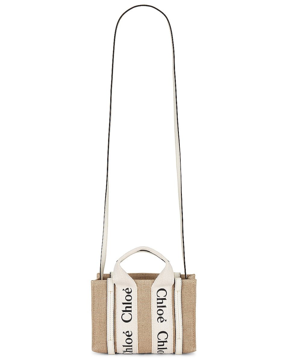 Сумка кросс-боди Chloe Mini Woody Tote, белый детские сандалии woody chloe