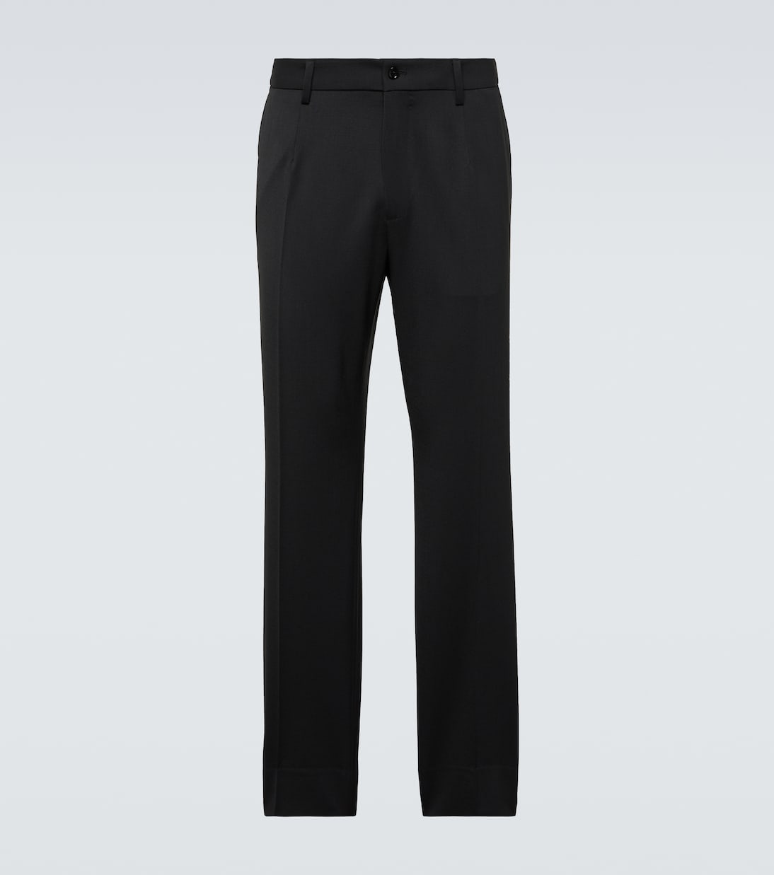 цена Прямые брюки из смесовой шерсти Dolce&Gabbana, черный