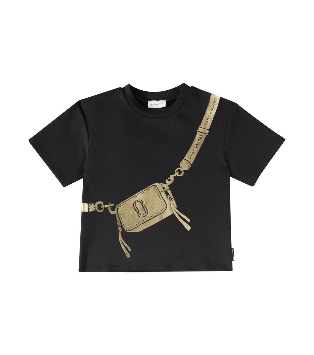 

Футболка из хлопчатобумажной ткани с принтом Marc Jacobs Kids, черный