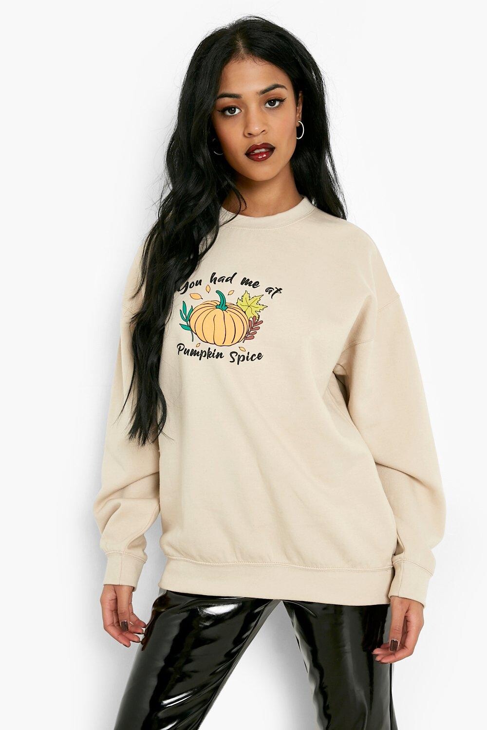 

Толл хэллоуин тыквенная рубашка spice Boohoo, серый