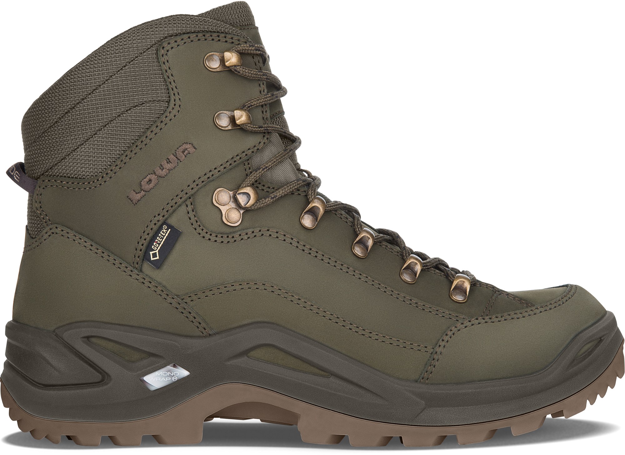 Походные ботинки Renegade GTX Mid — мужские Lowa, зеленый мужские водонепроницаемые походные ботинки черные ботинки для походов и горного туризма обувь для улицы для альпинизма для зимы 2022