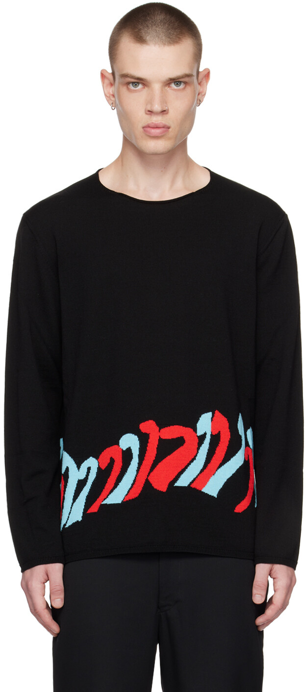 

Черный свитер с графическим рисунком Comme des Garçons