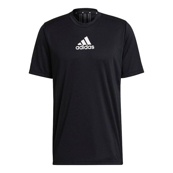 Футболка adidas Logo Printing Training Sports Round Neck Short Sleeve Black, черный