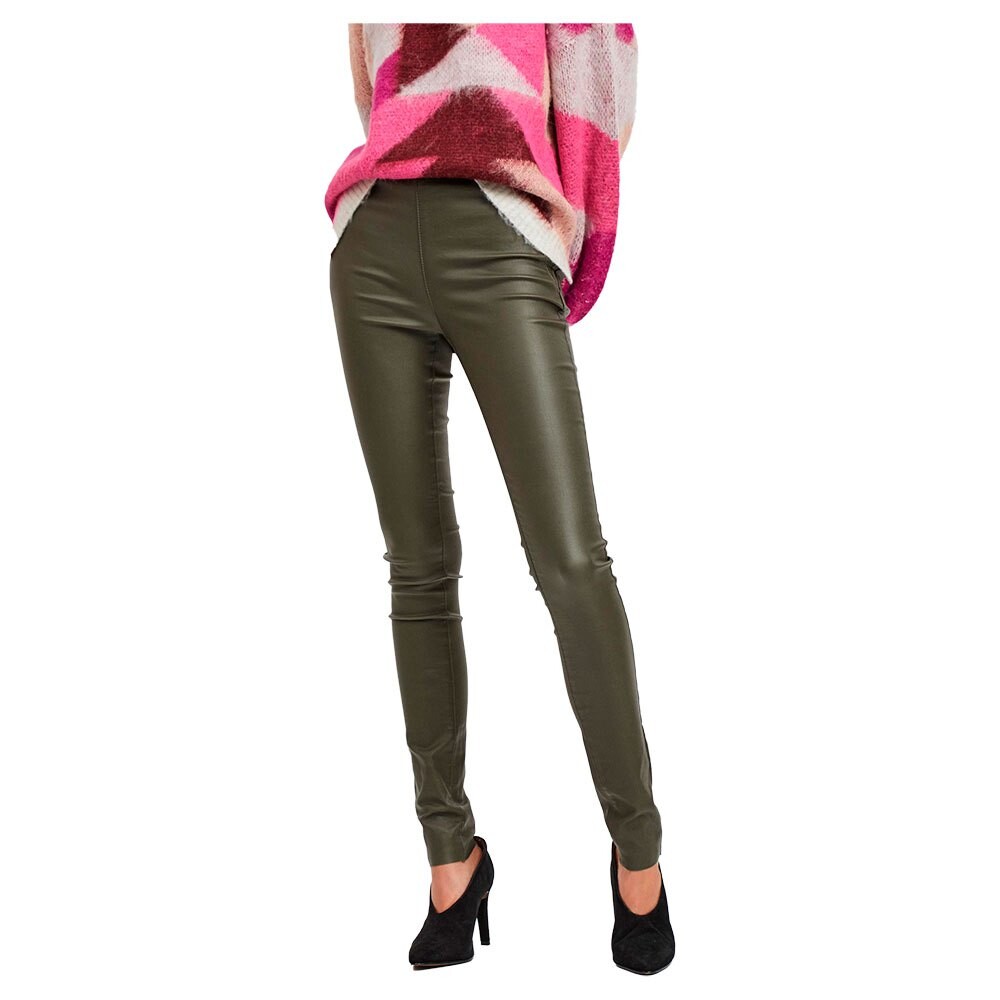 

Леггинсы Object belle Mid Waist Coated, зеленый