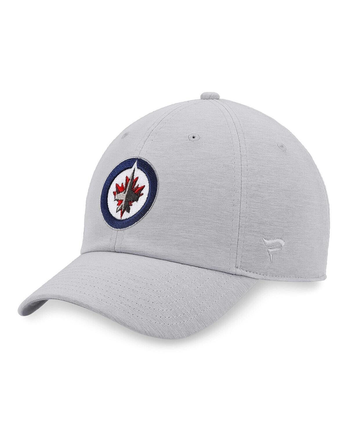 

Мужская регулируемая кепка с логотипом Heather Grey Winnipeg Jets Fanatics