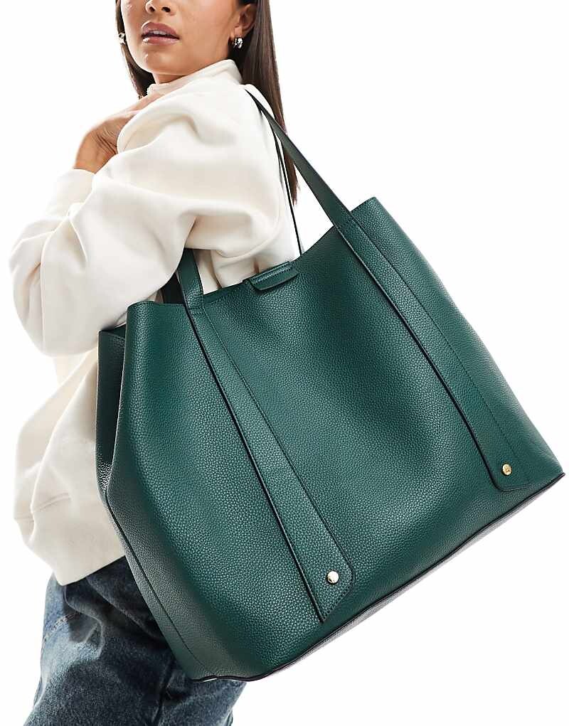 

Мягкая сумка через плечо Accessorize темно-зеленого цвета