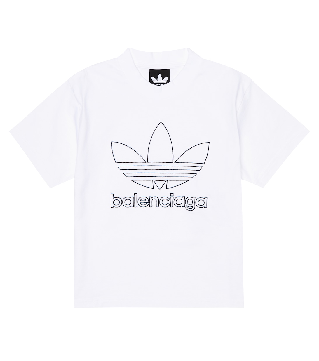 

Футболка из хлопкового джерси с логотипом x Adidas Balenciaga Kids, белый