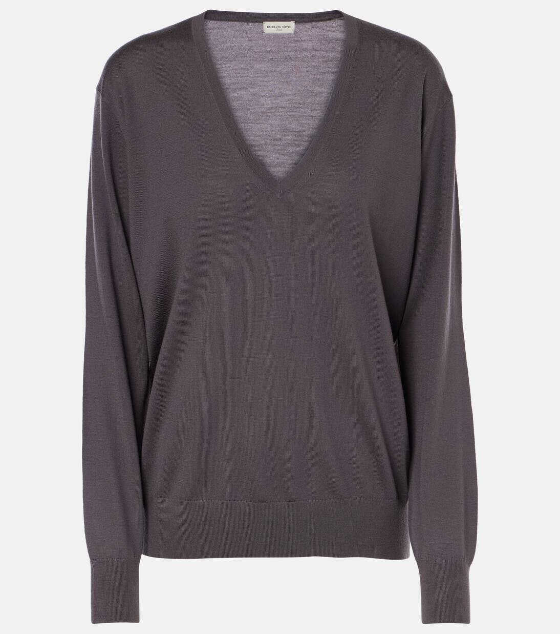 

Шерстяной свитер Dries Van Noten, цвет taupe