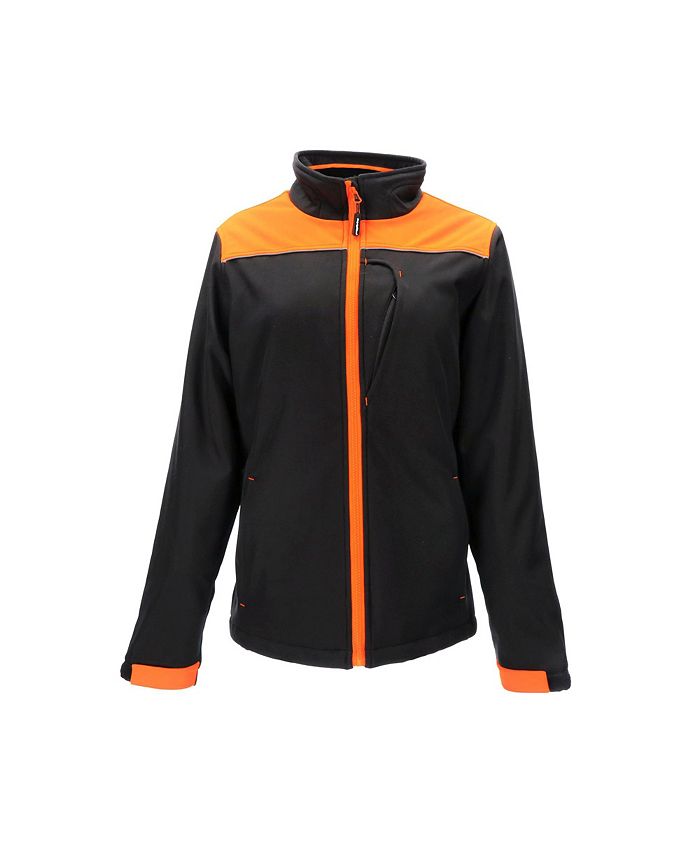 цена Женская двухцветная утепленная куртка из софтшелла, -20°F (-29°C) - большие размеры RefrigiWear, оранжевый