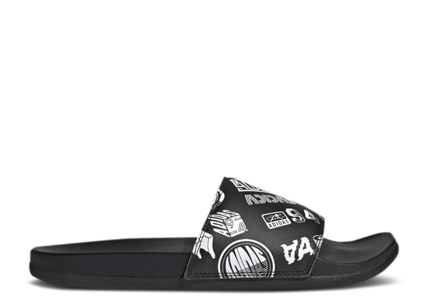 

Кроссовки adidas Adilette Comfort Slide 'All Over Logos - Black', черный