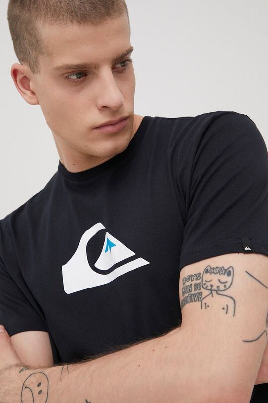 

Хлопковая футболка Quiksilver, черный