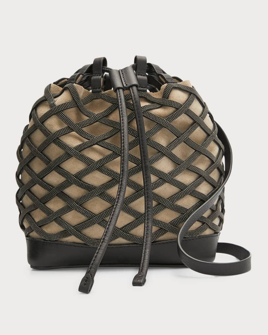 

Кожаная сумка-мешок Monili с лентой Brunello Cucinelli