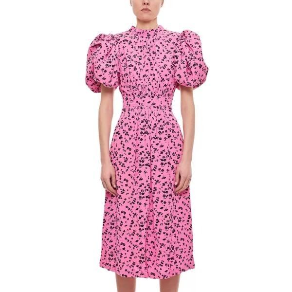 

Платье midi noon viscose jacquard midi dress Rotate, розовый