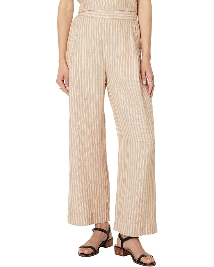 

Брюки Madewell Pull-On Straight Crop Pants in Cotton-Linen Blend, цвет Miso Stripe