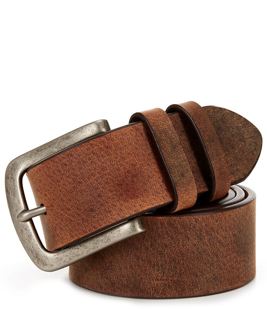 Кожаный ремень с потертостями Torino Leather Company, коричневый