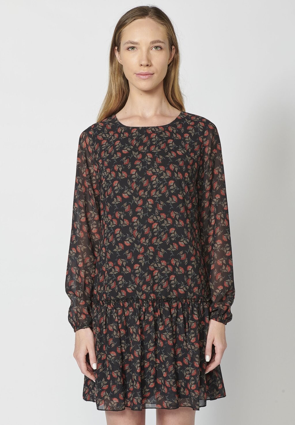

Летнее платье Long Sleeve Koroshi, черный