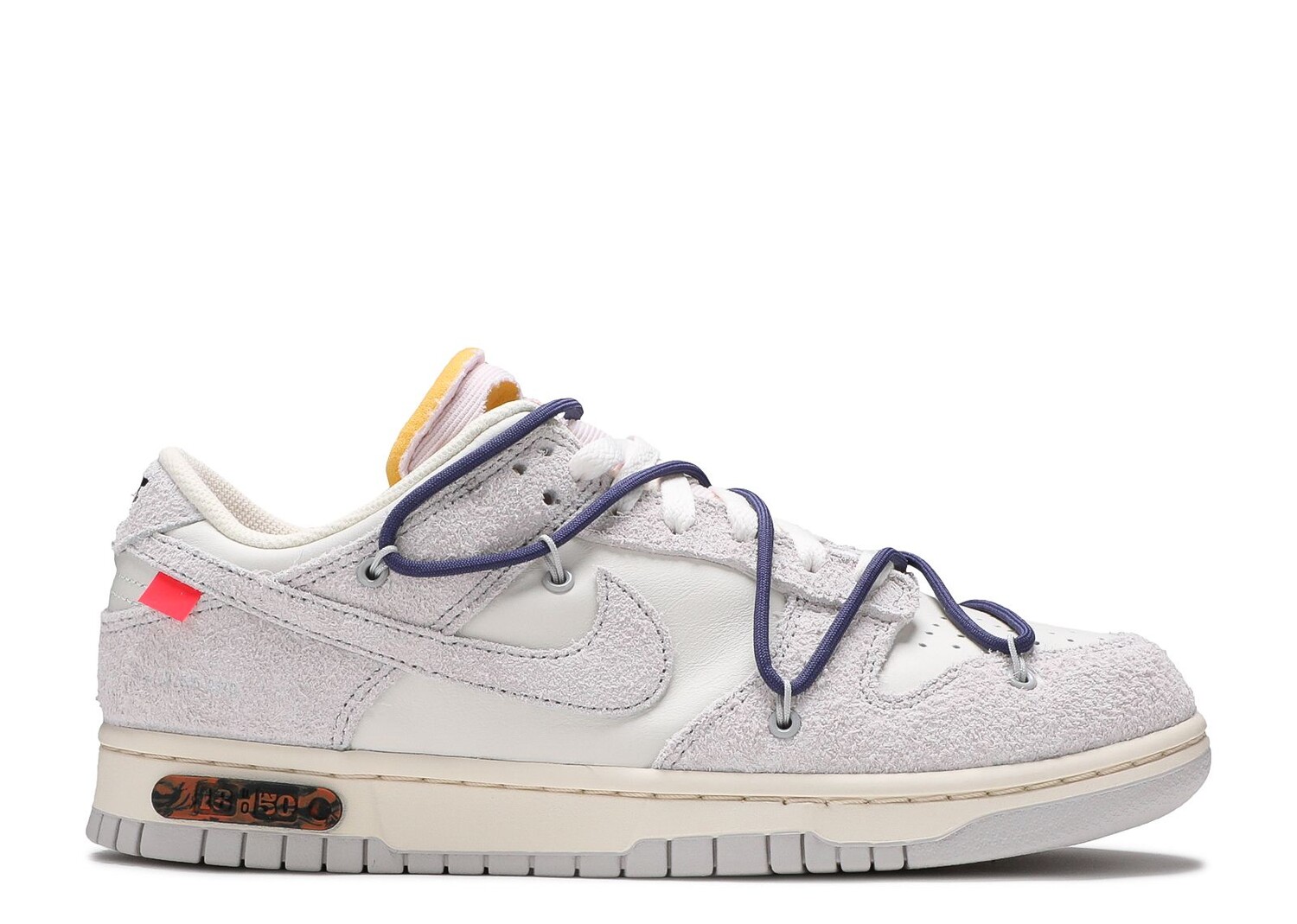 

Кроссовки Nike Off-White X Dunk Low 'Lot 18 Of 50', белый