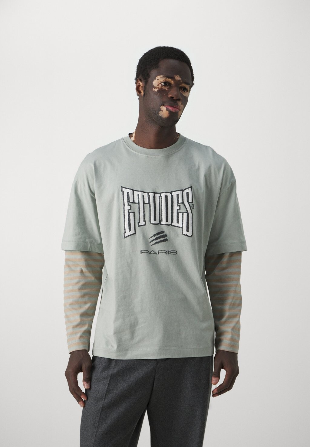 

Футболка с длинным рукавом Goudron Boxing Pigeon Unisex Études, цвет grey