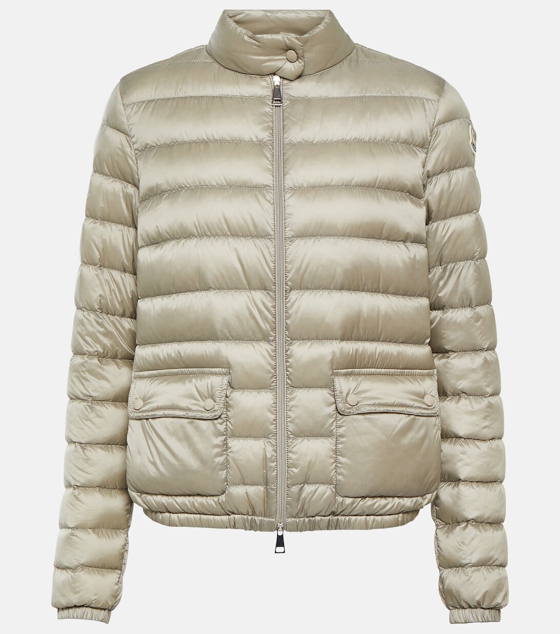 Стеганый пуховик Lans MONCLER, серый